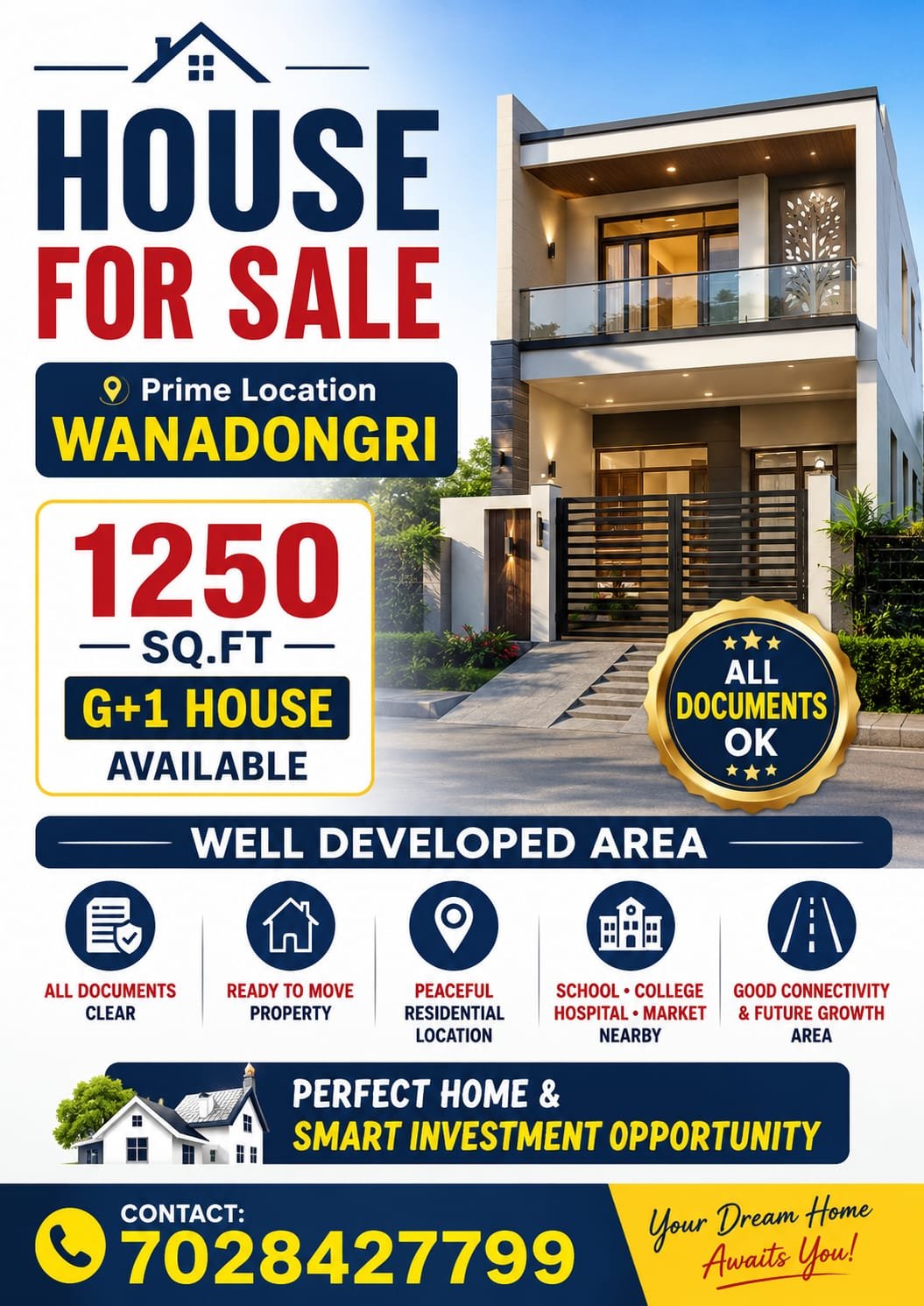 G+1 House in Wanadongri