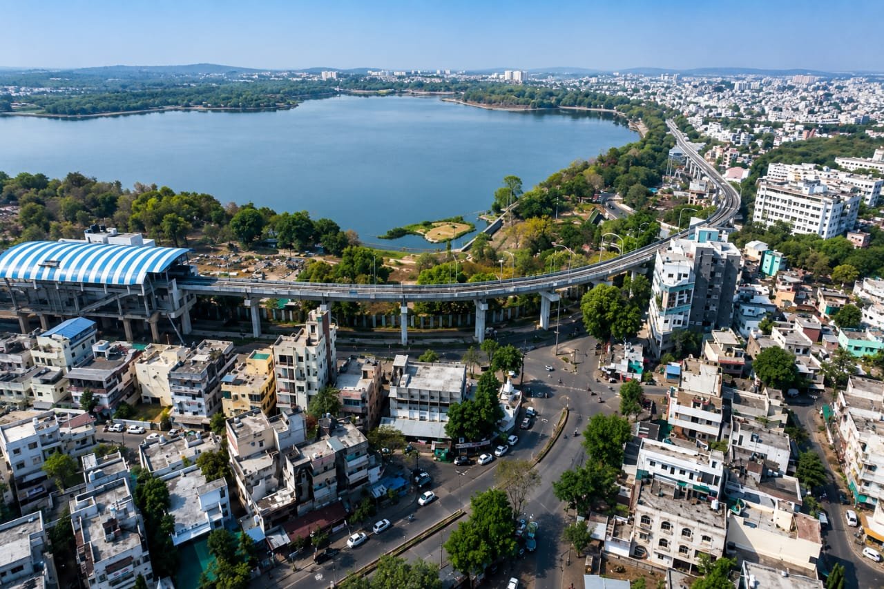 Nagpur city aerial view